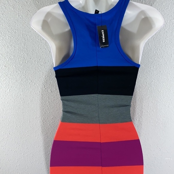 NWT Express multi stripe racerback tank dress - Picture 9 of 11